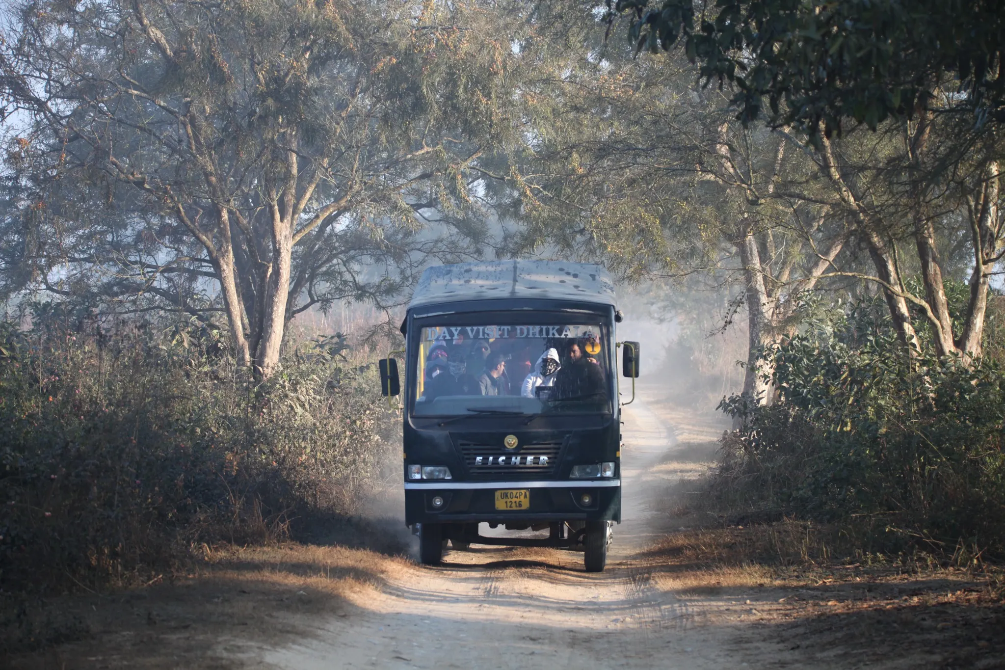 Canter Safari vehicle on a forest track